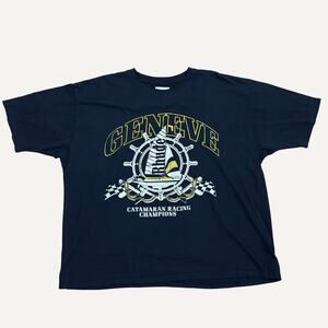 Rhude Geneve Catamaran Racing Champions Graphic Tee Black XL Men's